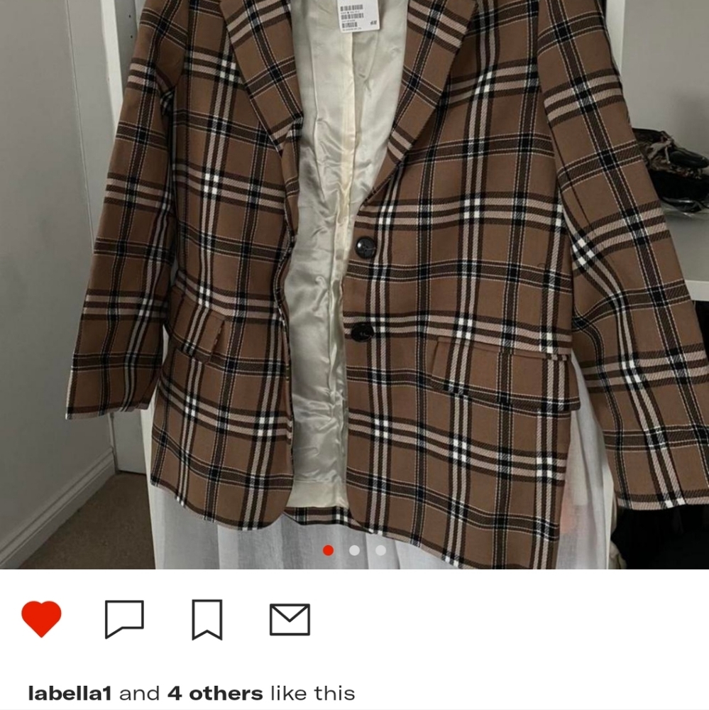 IN SEARCH OF H&M.CHECK.PLAID BLAZER